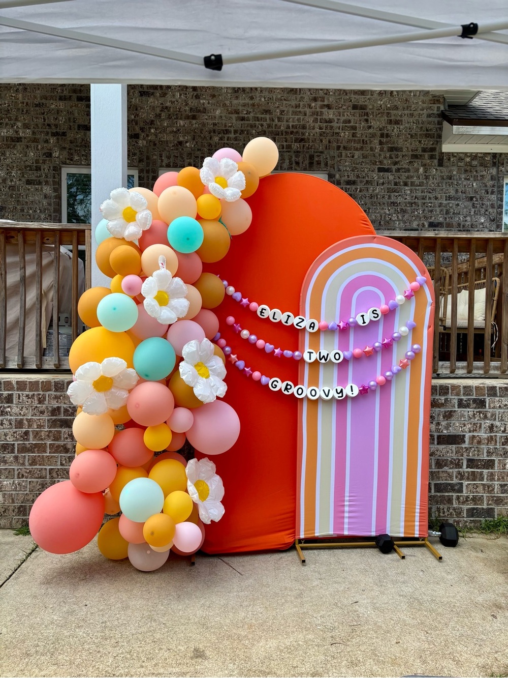 Colorful Retro Rainbow arch covers